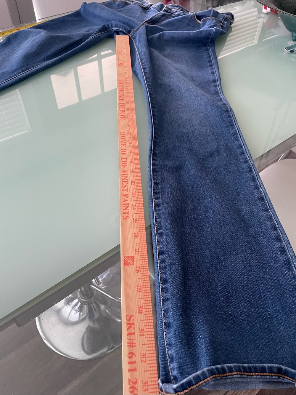 Old Navy Women's Medium Blue Boot Cut Jeans Curvy Plus Size 12 Tall - Picture 5 of 6
